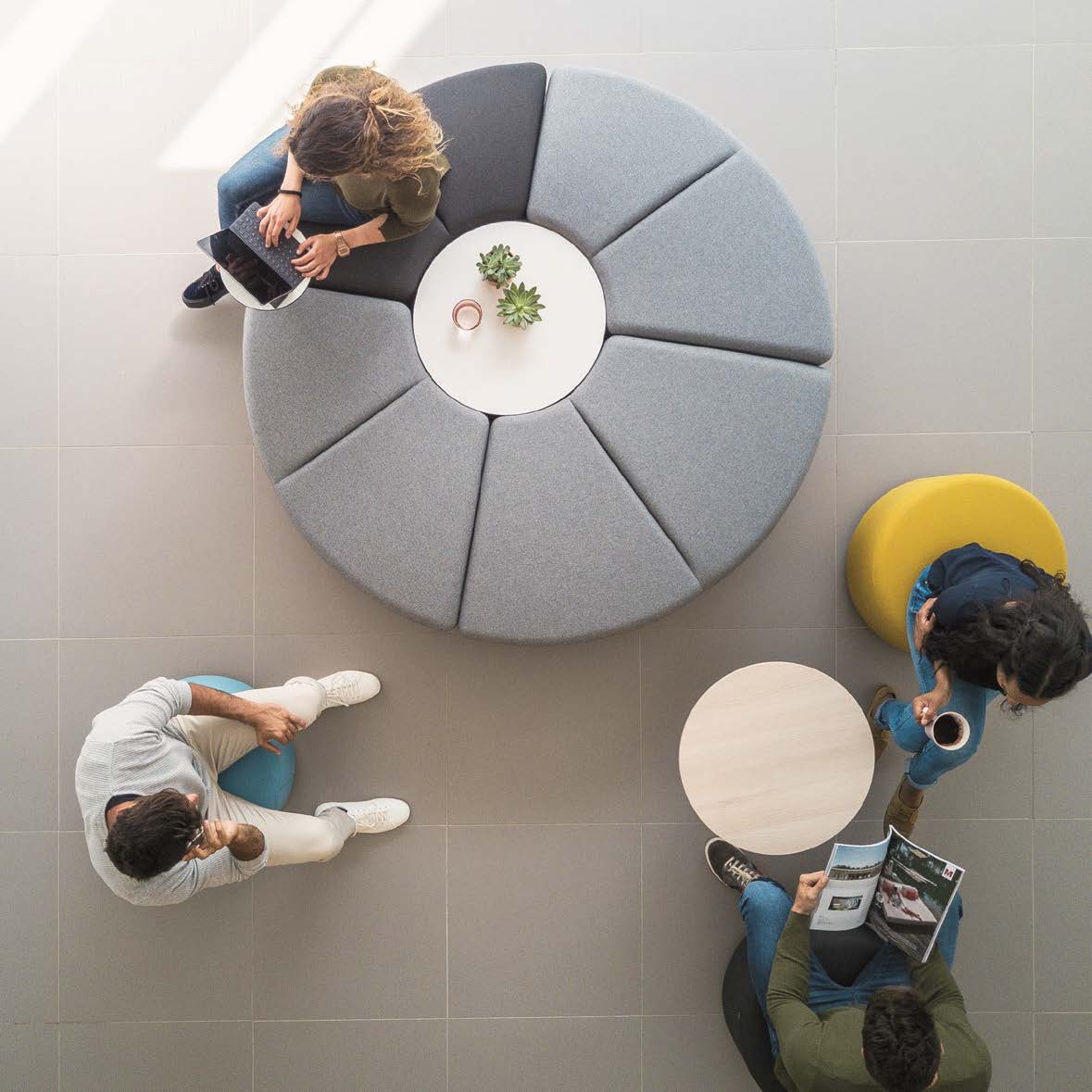 Amueblar un area de descanso Bend by ACTIU